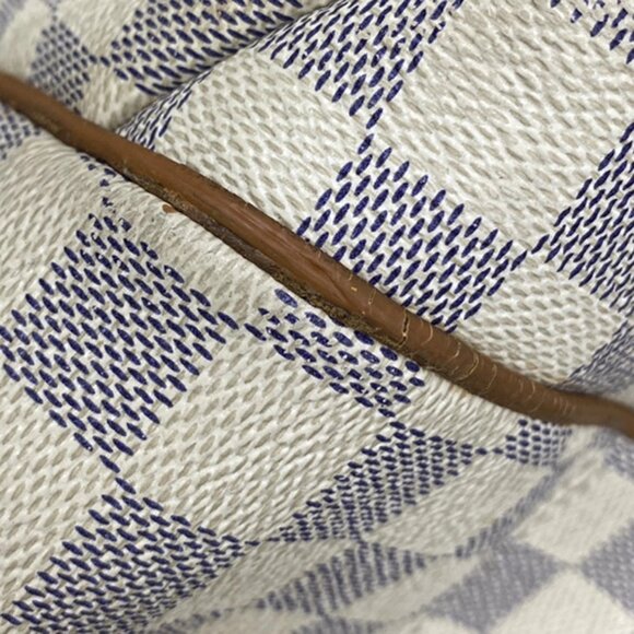 LOUIS VUITTON Logo Totally MM Shoulder Bag Damier Azur Leather WE - Picture 16 of 16